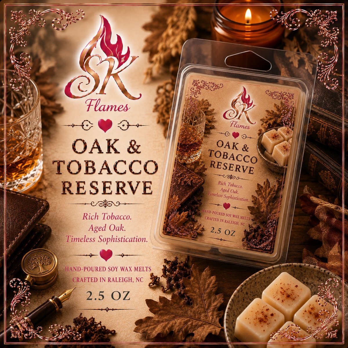 Oak & Tobacco Reserve wax melts